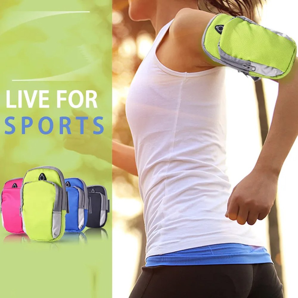 Bolso Porta Celular Deportivo Con Correa brazalete Verde S0259-2
