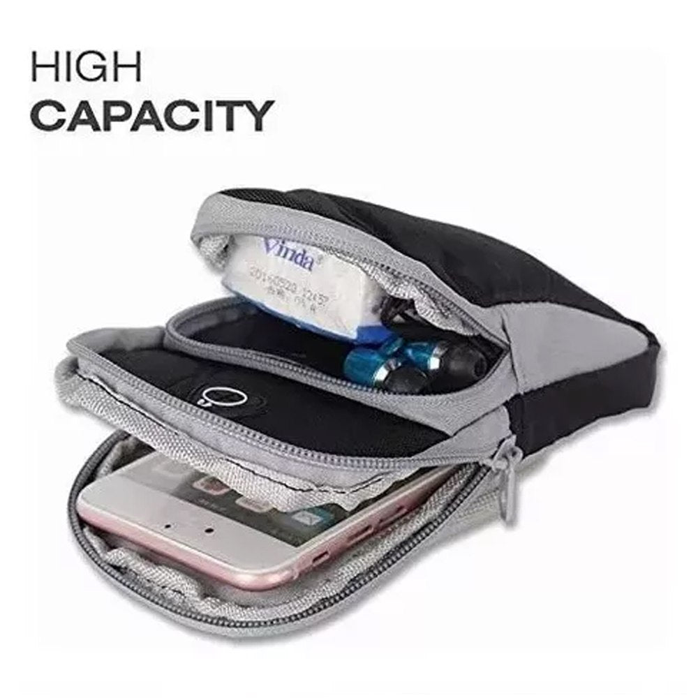 Bolso Porta Celular Deportivo Con Correa brazalete Negro S0259-3