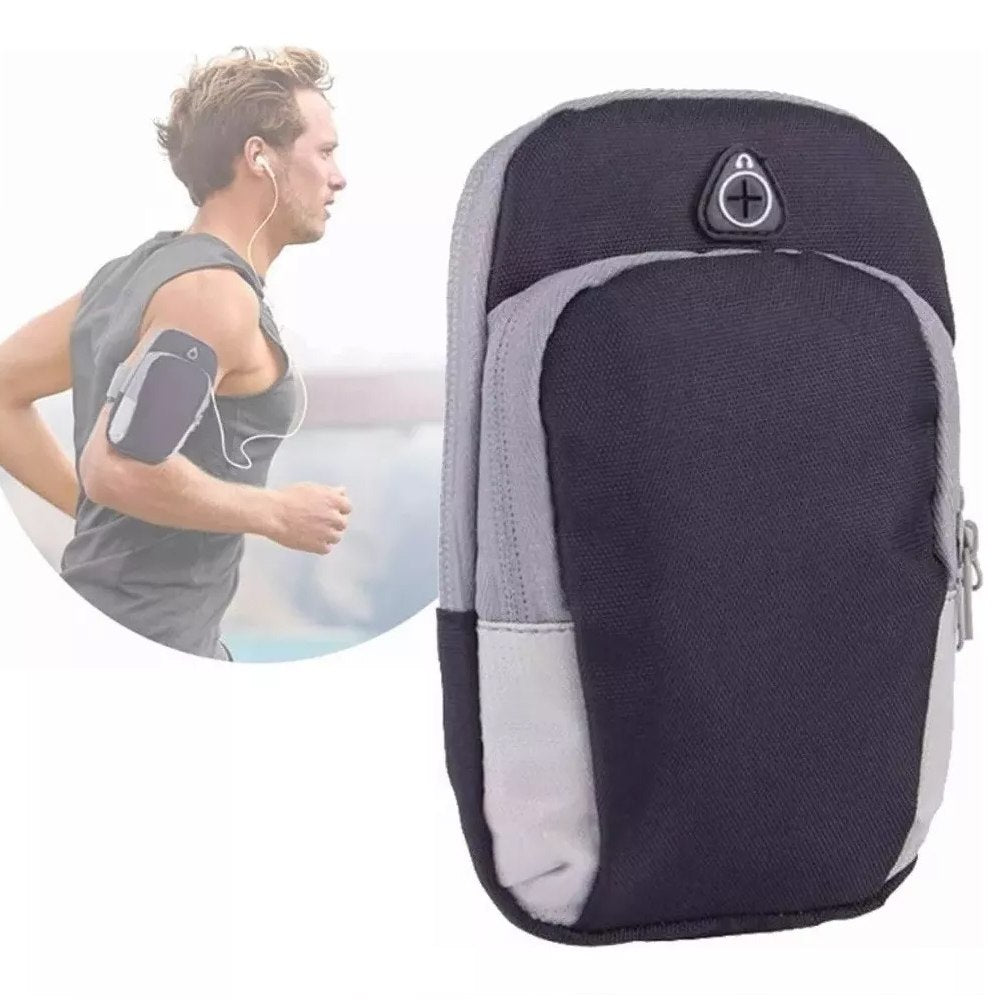 Bolso Porta Celular Deportivo Con Correa brazalete Negro S0259-3