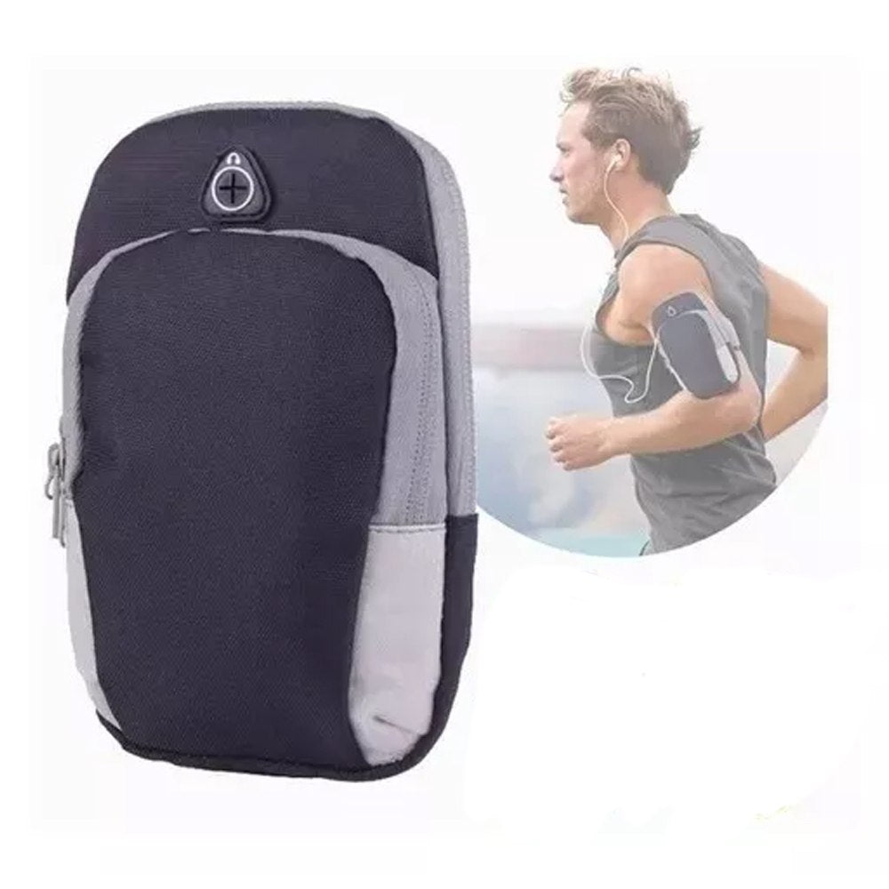 Bolso Porta Celular Deportivo Con Correa brazalete Negro S0259-3