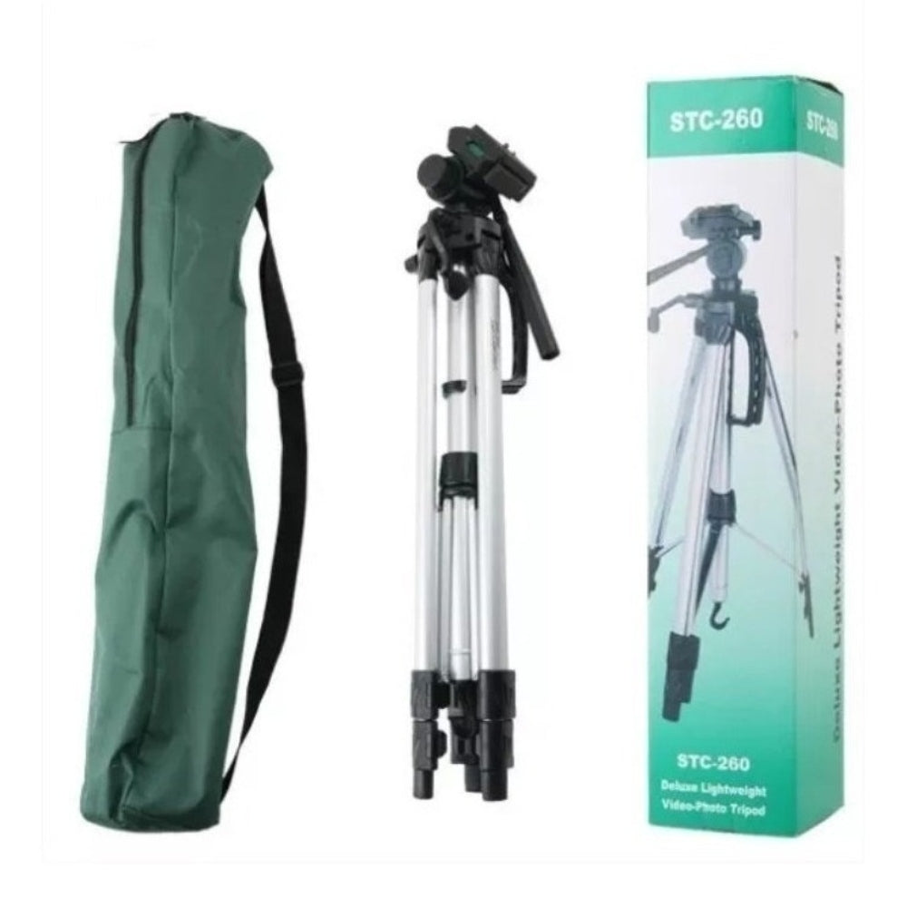 Trípode Cámara Celular 3 Secciones 1.50m + Funda + Soporte S0260