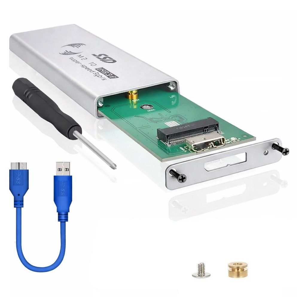 Adaptador Convertidor Case SSD Mini M.2 Ngff Sata a USB 3.0 Plata S0273-1