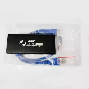 Adaptador Convertidor Case SSD Mini M.2 Ngff Sata a USB 3.0 Negro S0273