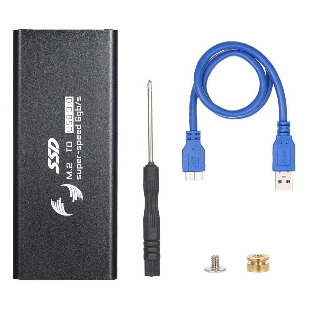 Adaptador Convertidor Case SSD Mini M.2 Ngff Sata a USB 3.0 Negro S0273