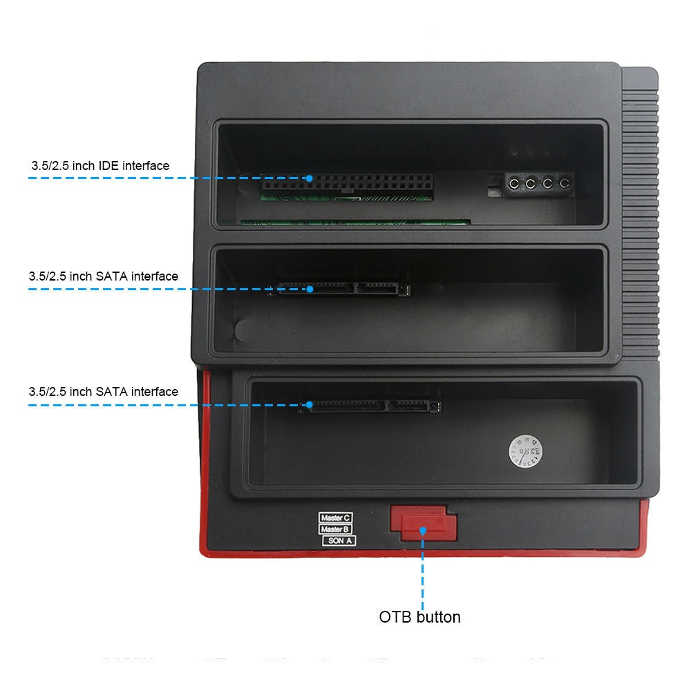 Hdd Docking Station Triple 2.5 3.5 Ide Sata Usb 3.0 Ms Sf md S0284