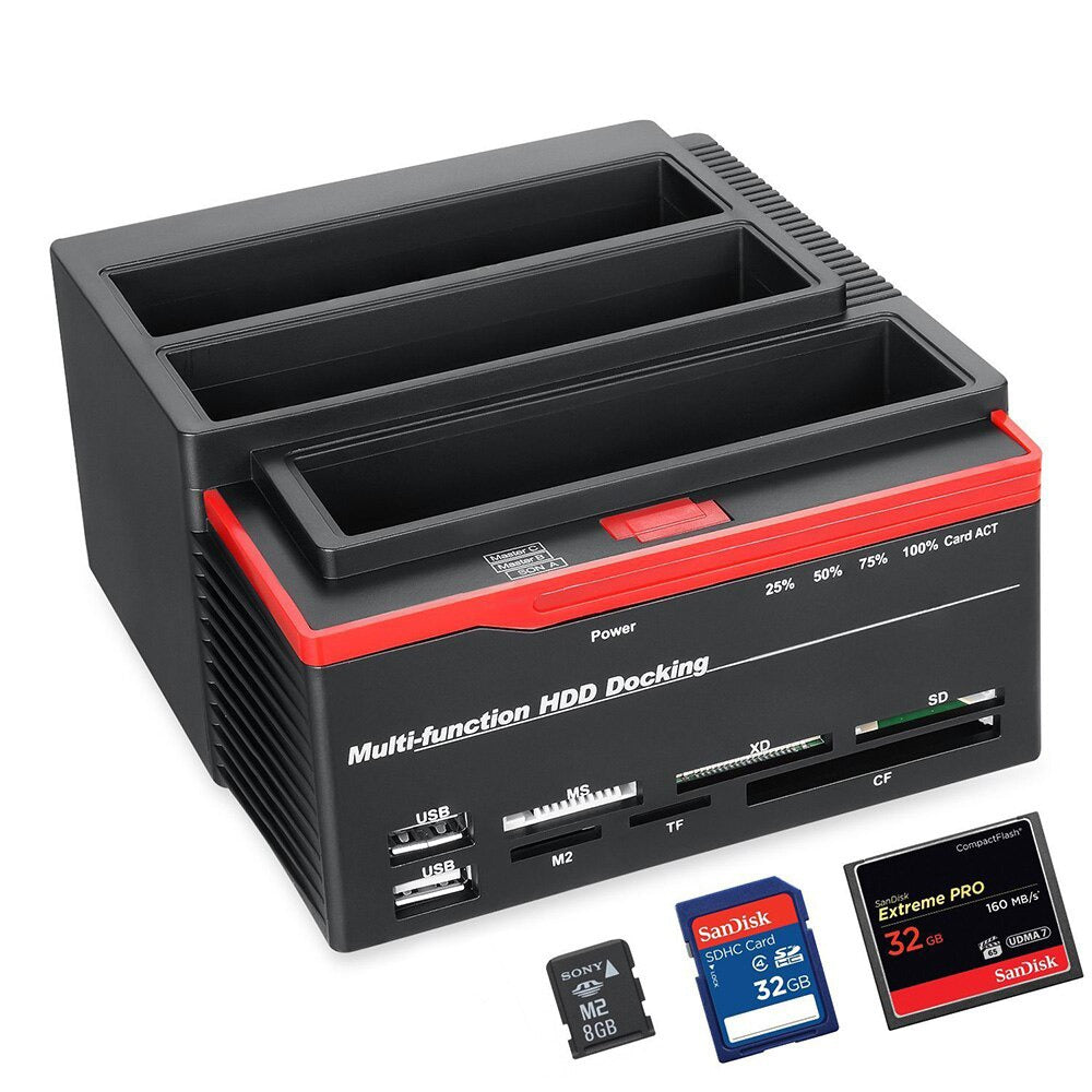 Hdd Docking Station Triple 2.5 3.5 Ide Sata Usb 3.0 Ms Sf md S0284
