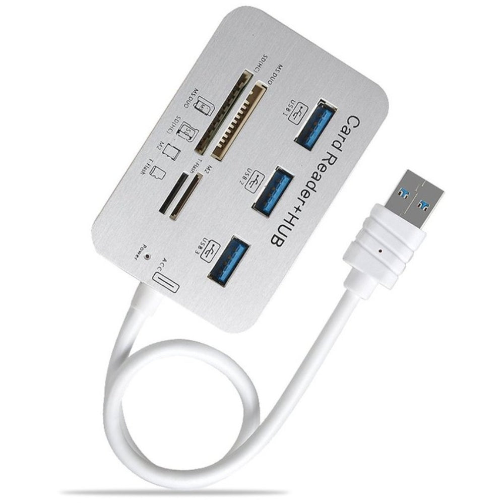 Lector de Tarjetas USB 3.0 Micro SD SD mmc + HUB 3 Puertos USB 3.0 S0288