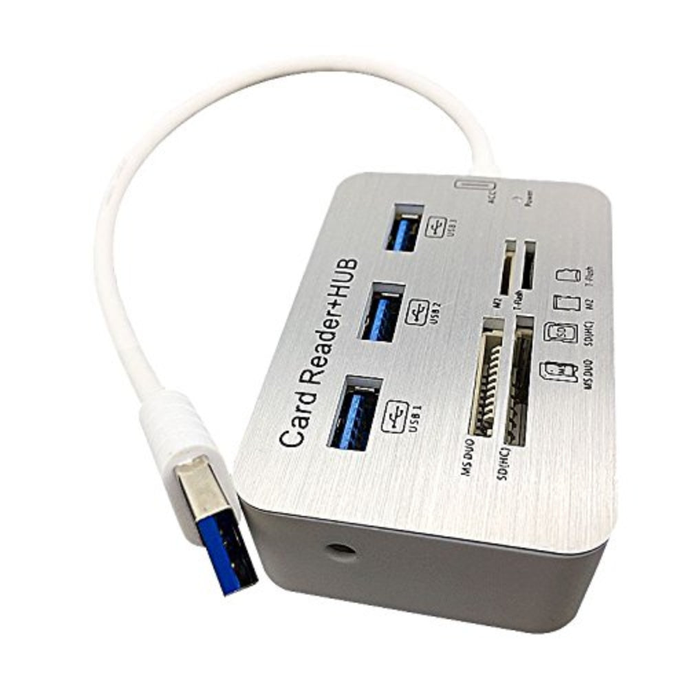 Lector de Tarjetas USB 3.0 Micro SD SD mmc + HUB 3 Puertos USB 3.0 S0288