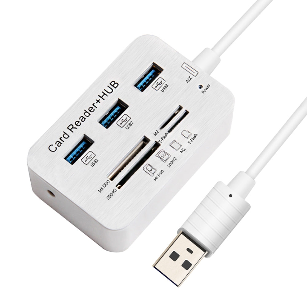 Lector de Tarjetas USB 3.0 Micro SD SD mmc + HUB 3 Puertos USB 3.0 S0288