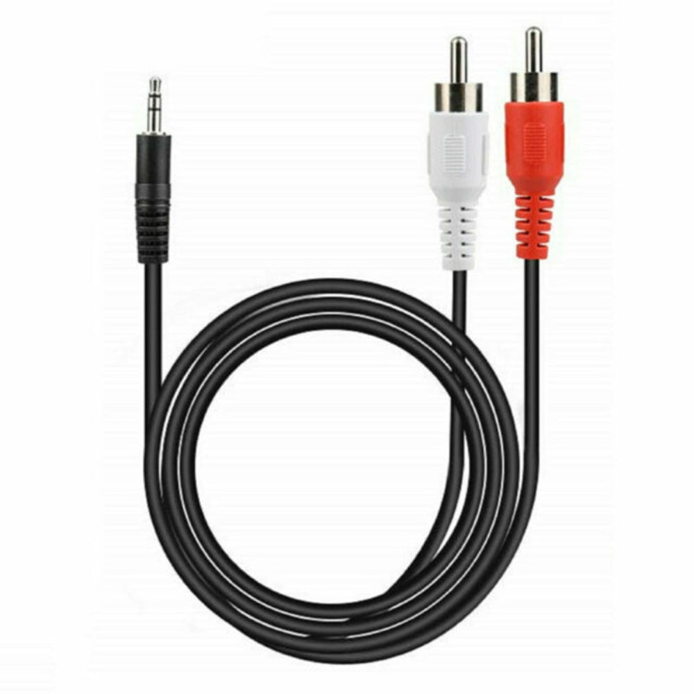 Cable Mini Plug 3.5 a 2 RCA Macho 5 Metros S0291