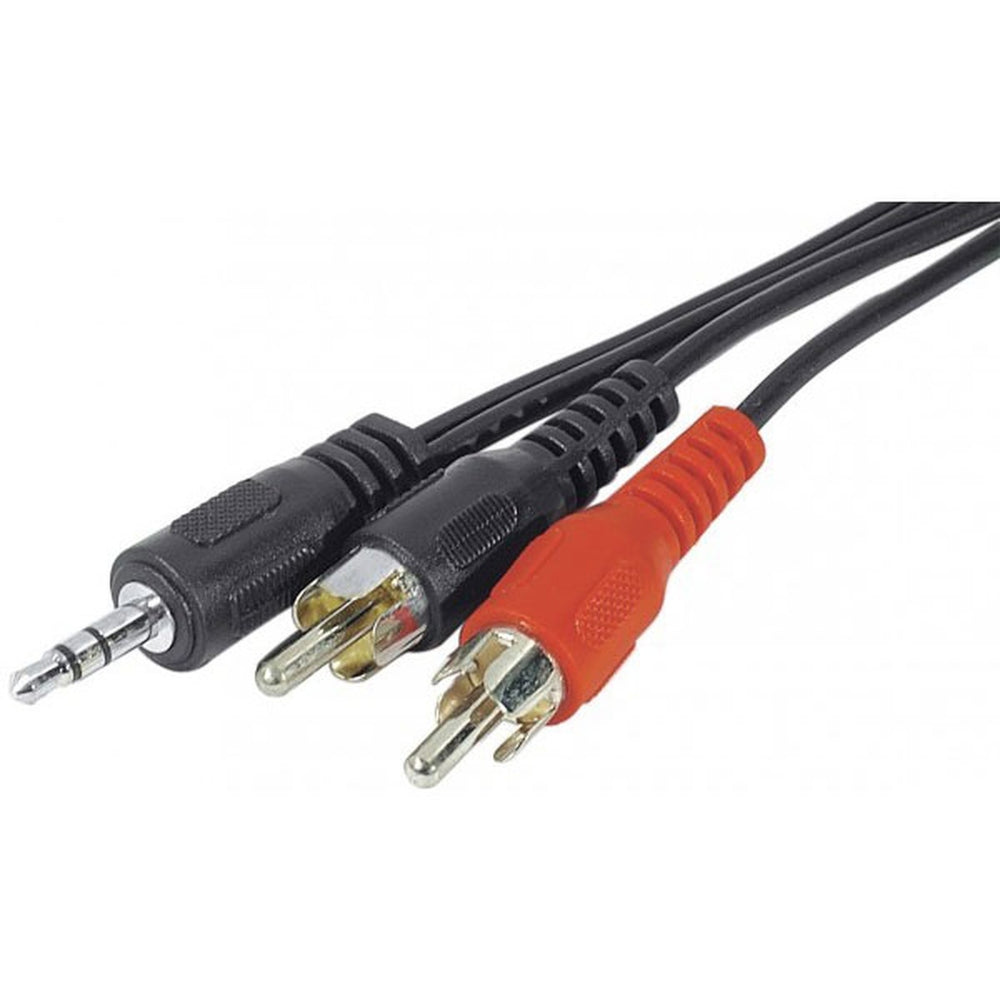 Cable Mini Plug 3.5 a 2 RCA Macho 5 Metros S0291