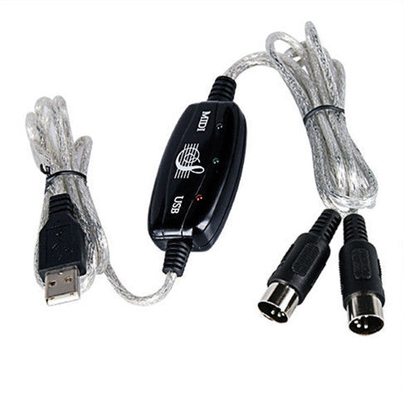 Cable Convertidor USB a MIDI Conecta Teclado Organo a PC 1.8 metros S0305