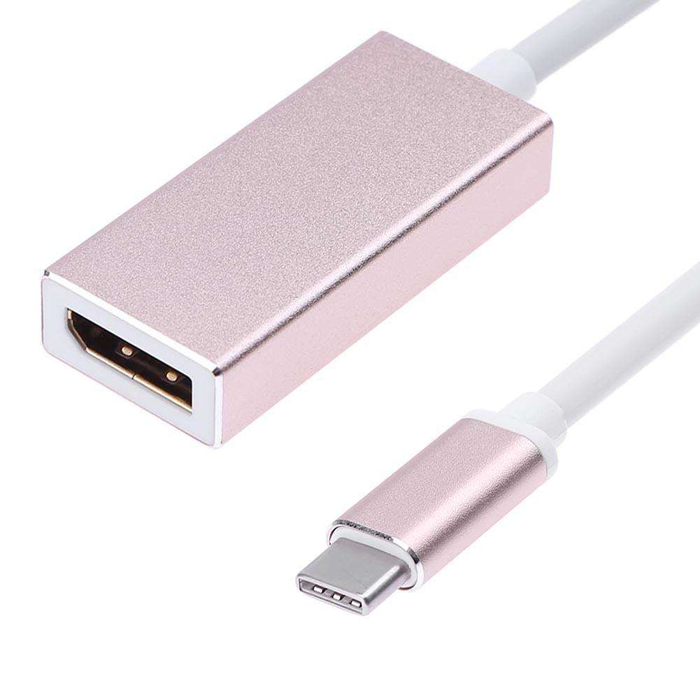 Adaptador Convertidor USB C Tipo C a Displayport Tipo C a DP Plata S0322