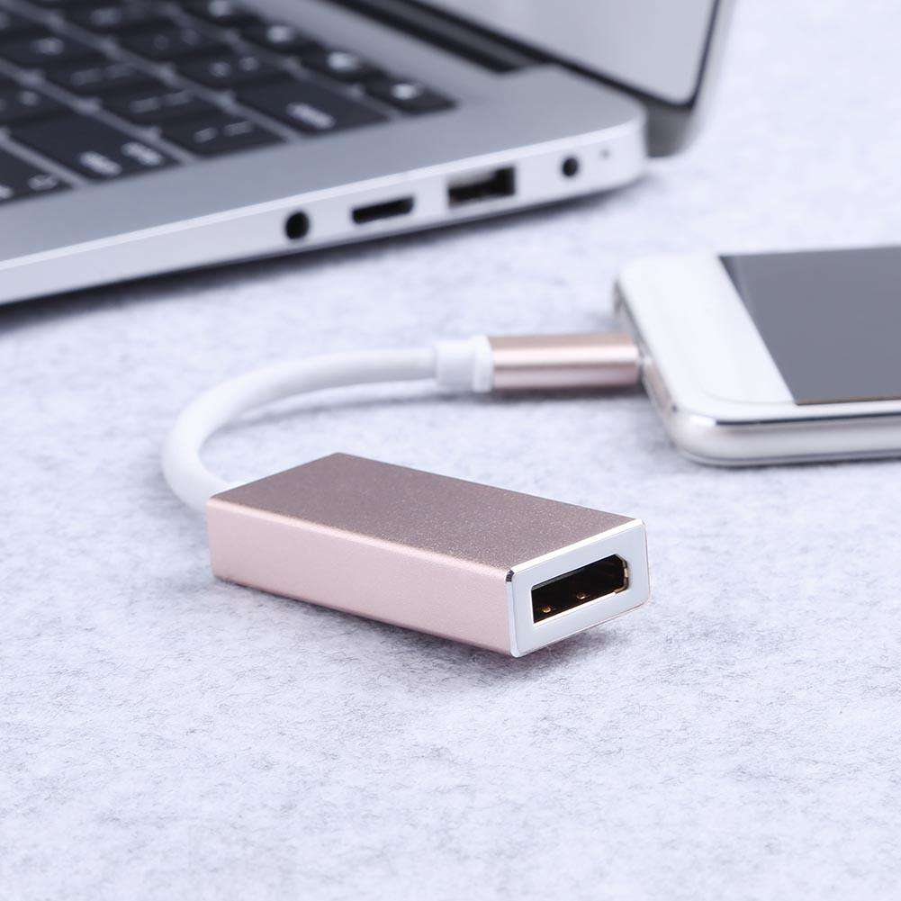 Adaptador Convertidor USB C Tipo C a Displayport Tipo C a DP Plata S0322