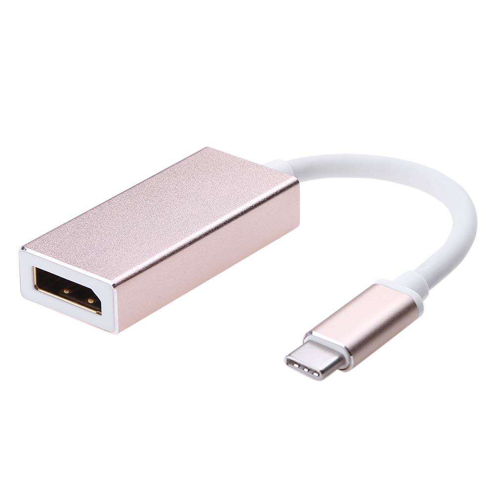 Adaptador Convertidor USB C Tipo C a Displayport Tipo C a DP Plata S0322