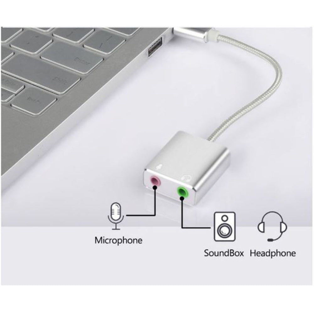 Tarjeta de Sonido Tipo C 7.1 Audio 3d Microfono Externo Usb S0328