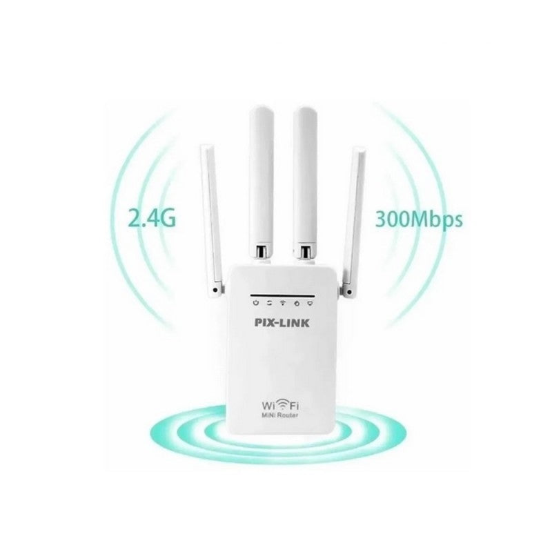 Router WIFI 300mbps Repetidor de Señal Extender 4 Antenas S0353