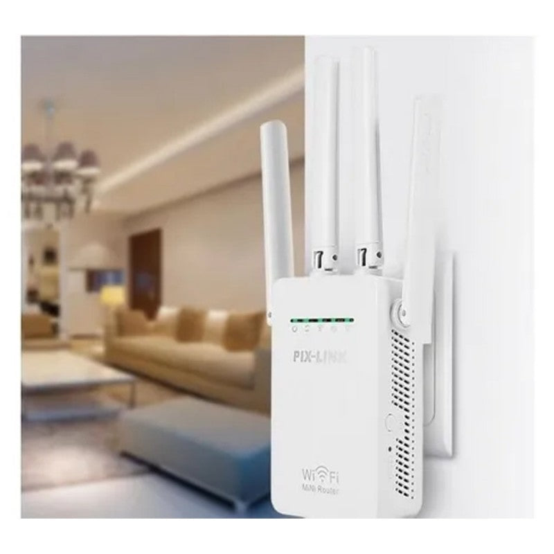 Router WIFI 300mbps Repetidor de Señal Extender 4 Antenas S0353