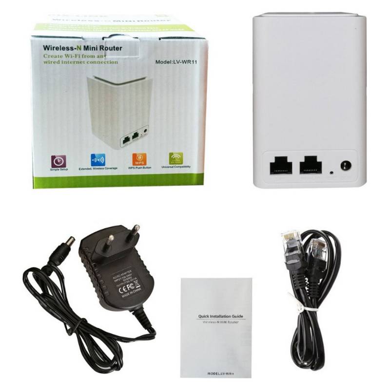Mini Router 300m Amplificador Repetidor WIFI Inalámbrico LV-WR11 S0354