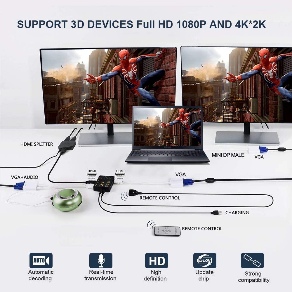 Multiplicador 5 Puertos HDMI 4K TV DVD Switch Ultra HD 5 en 1 S0358