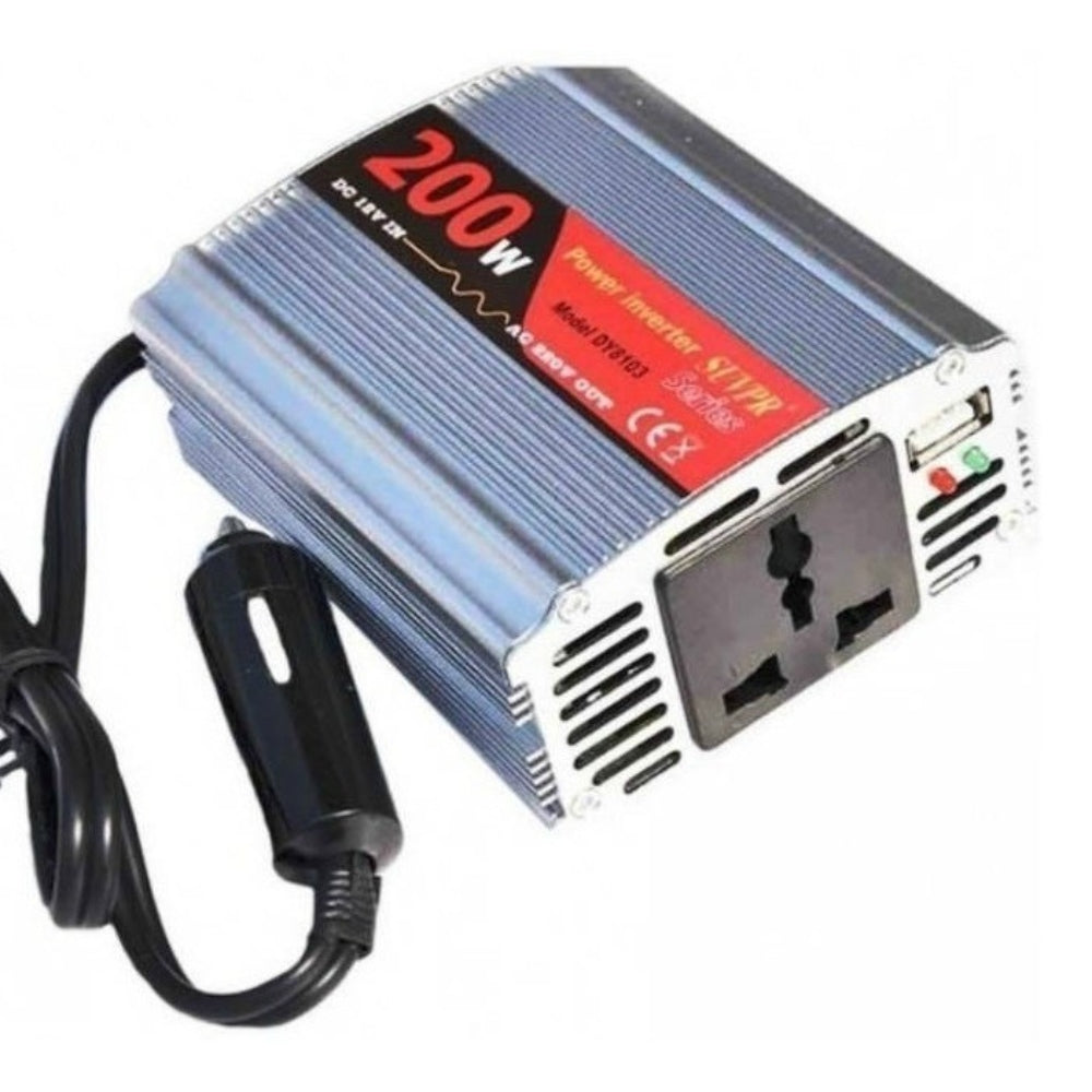 Inversor De Corriente Para Auto De 12v A 220v Usb 200w cargador S0452
