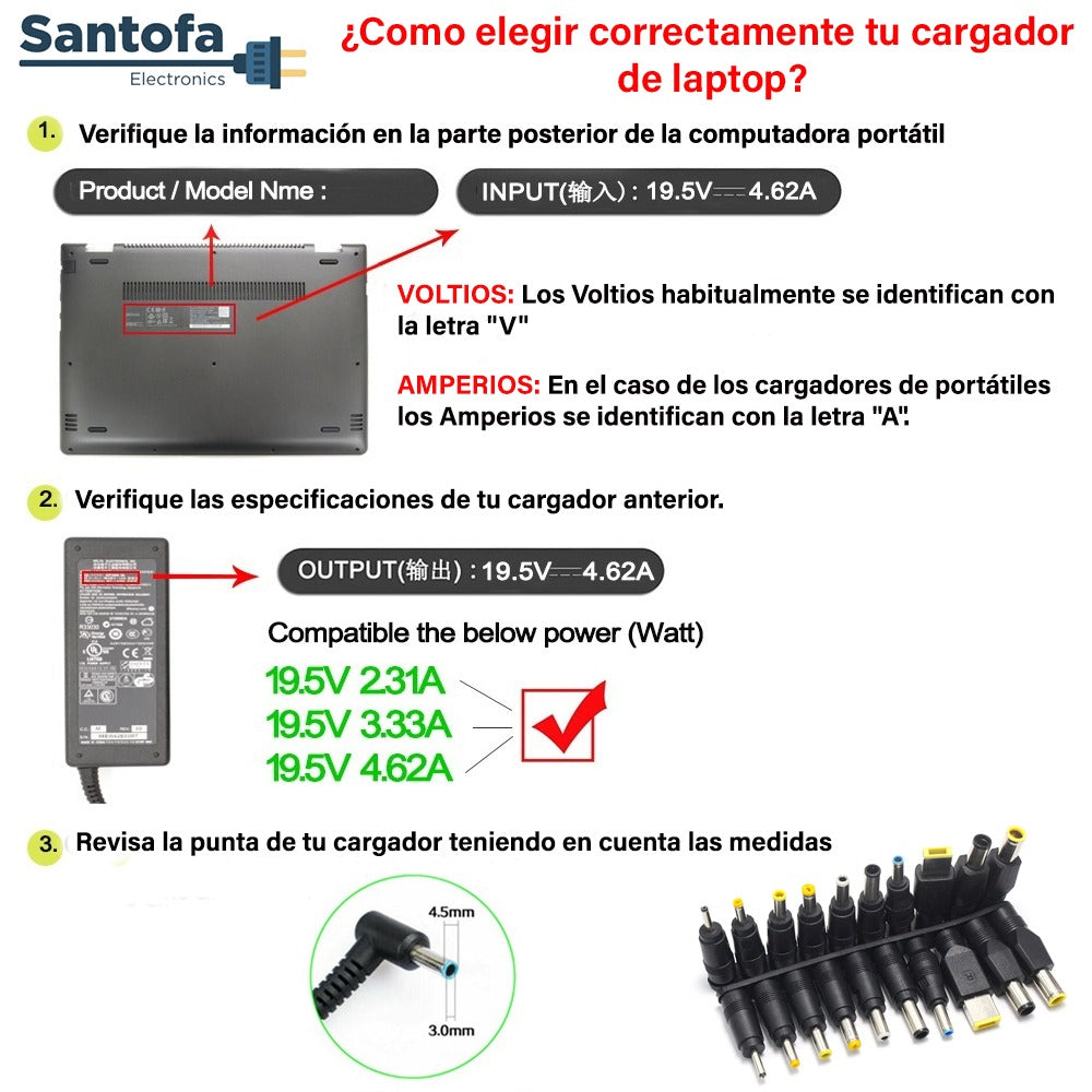 Cargador Generico Laptop Asus 19V 2.37A 4.0 1.35mm 45w S0505