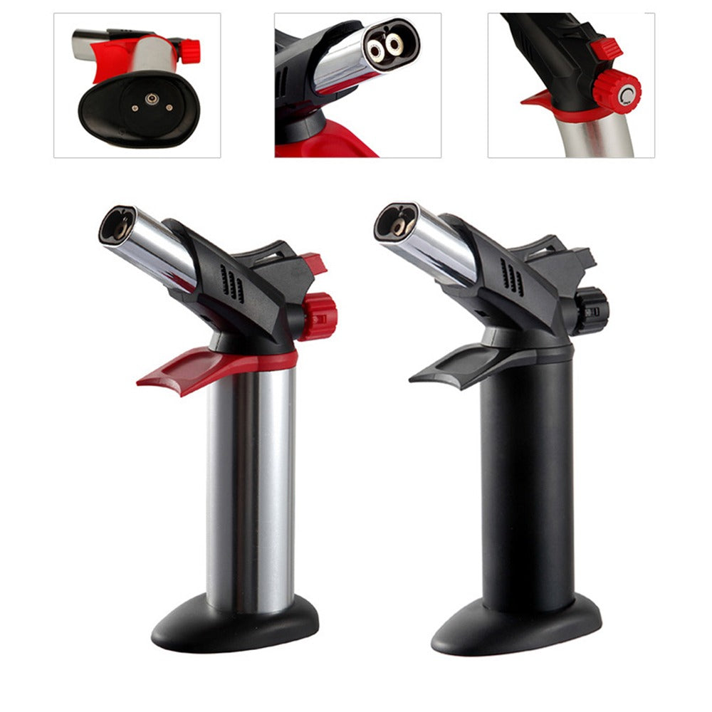 Kit Soplete Flameador Profesional Cocina Recargable Doble Cañon + Gas Butano S0537-1