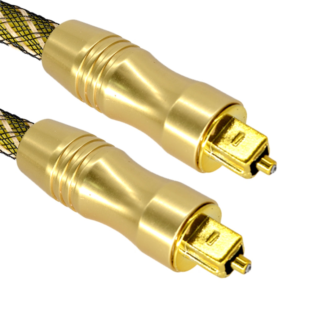 Cable de Audio Digital Fibra Óptica 1.5 Metros OD 6.0 Óptico Dorado S0544