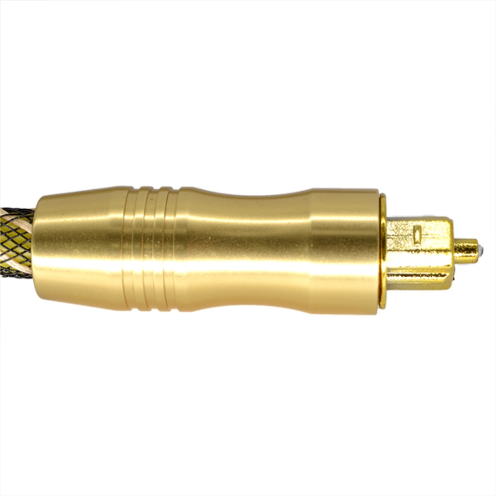 Cable de Audio Digital Fibra Óptica 1.5 Metros OD 6.0 Óptico Dorado S0544