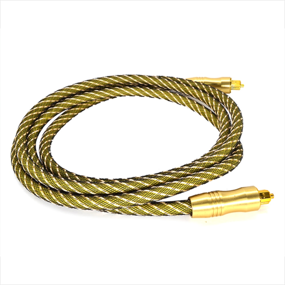 Cable de Audio Digital Fibra Óptica 1.5 Metros OD 6.0 Óptico Dorado S0544
