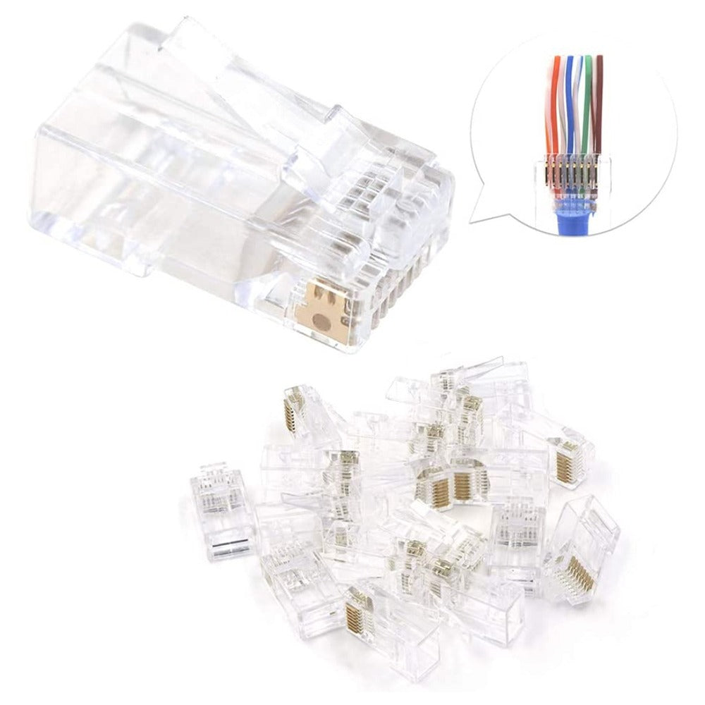Plug Conector Rj45 Cat 5 Cat5e para Extensión x1000 Unidades S0560