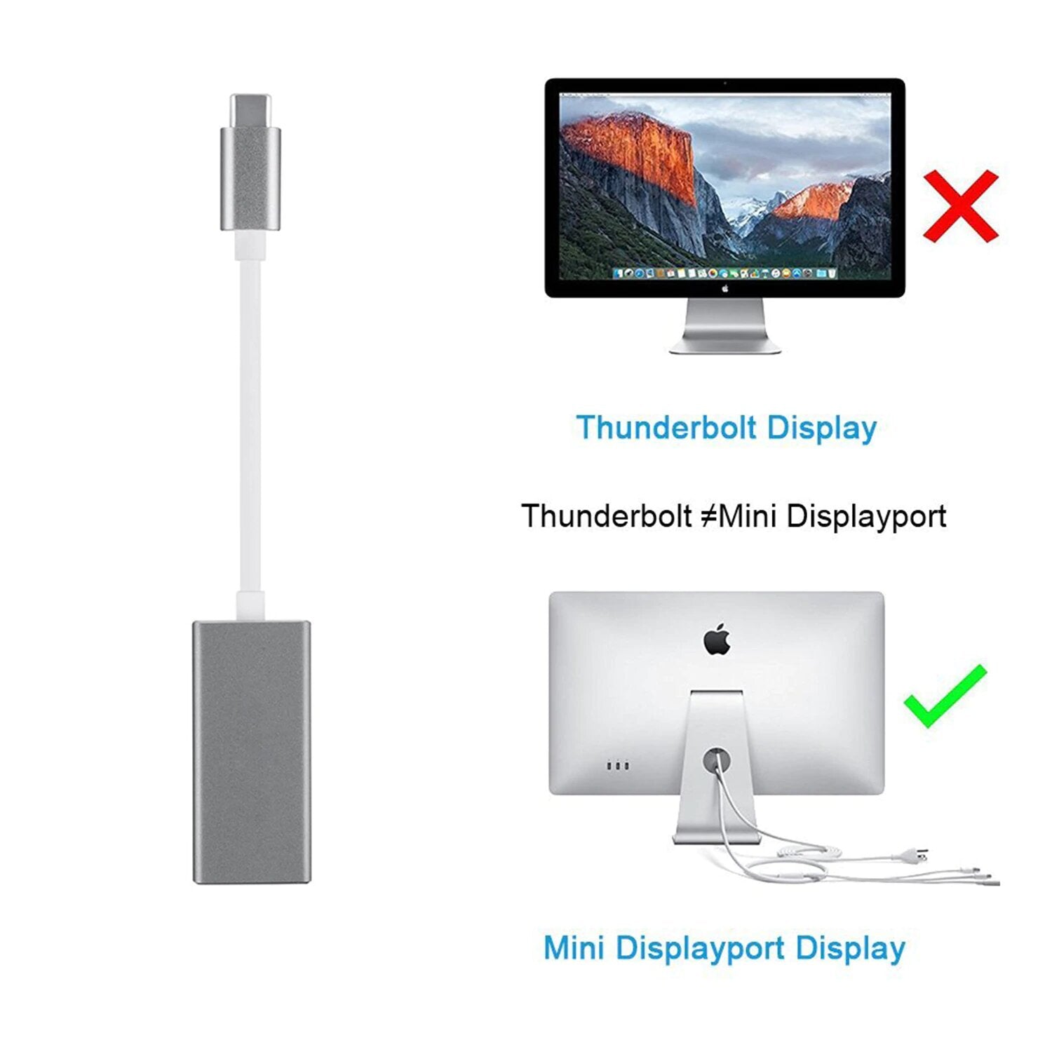 Adaptador Convertidor USB Tipo C a Mini Displayport Tipo C a MDP S0569