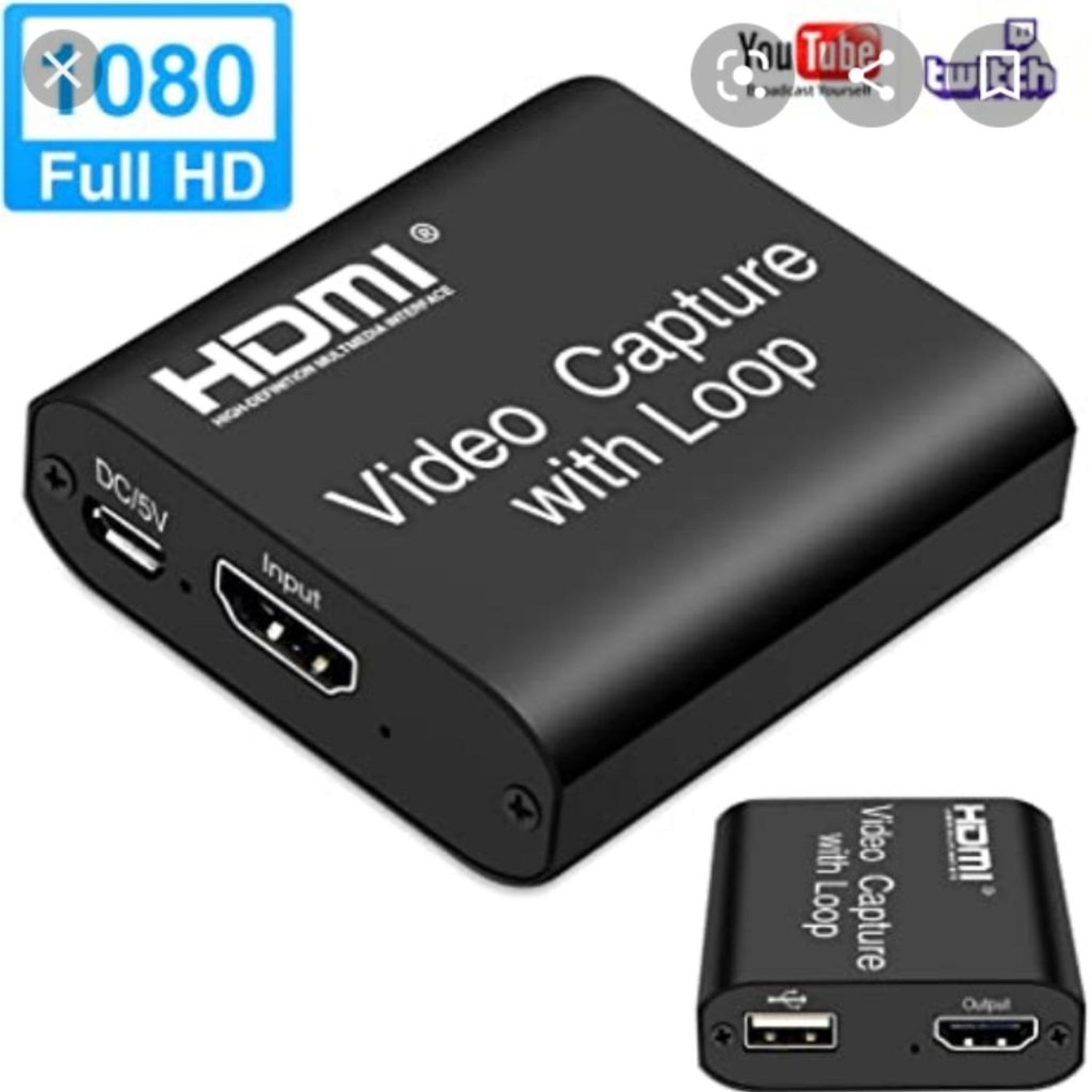 Capturadora de Video USB 2.0 HDMI Capture con Loop Out 4K 2K S0575