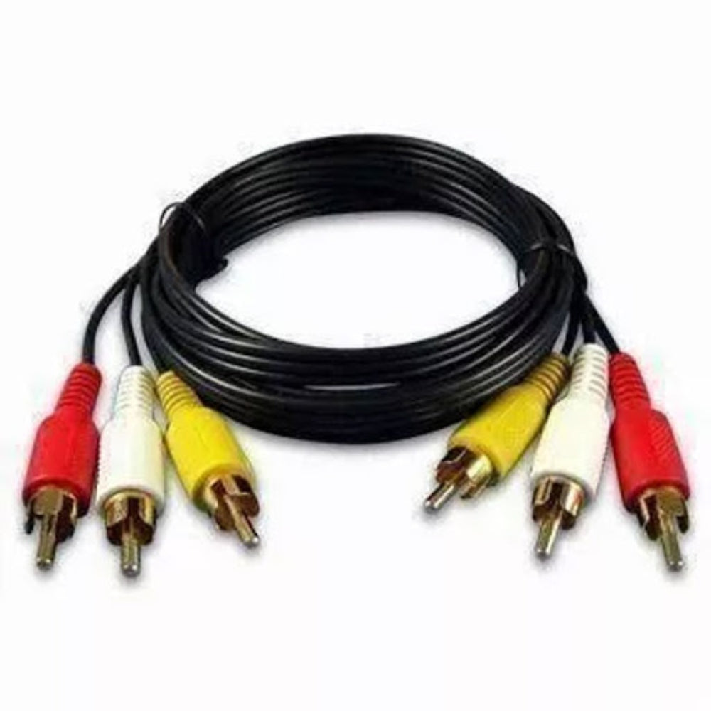 Cable RCA a RCA 3 x 3 15 Metros Macho Negro S0177