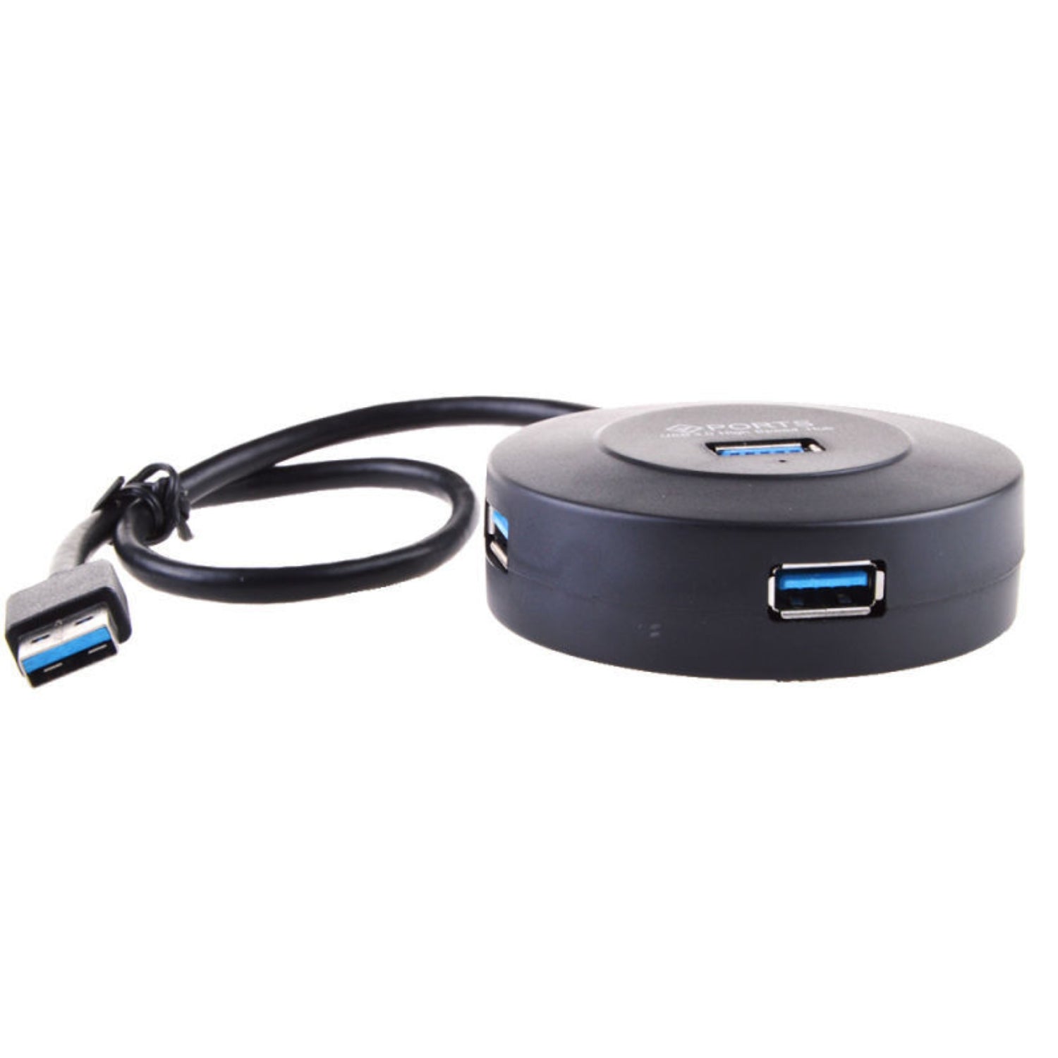 Hub 4 Puertos USB 3.0 5Gbps Cable 30 cm Redondo Delgado S0580