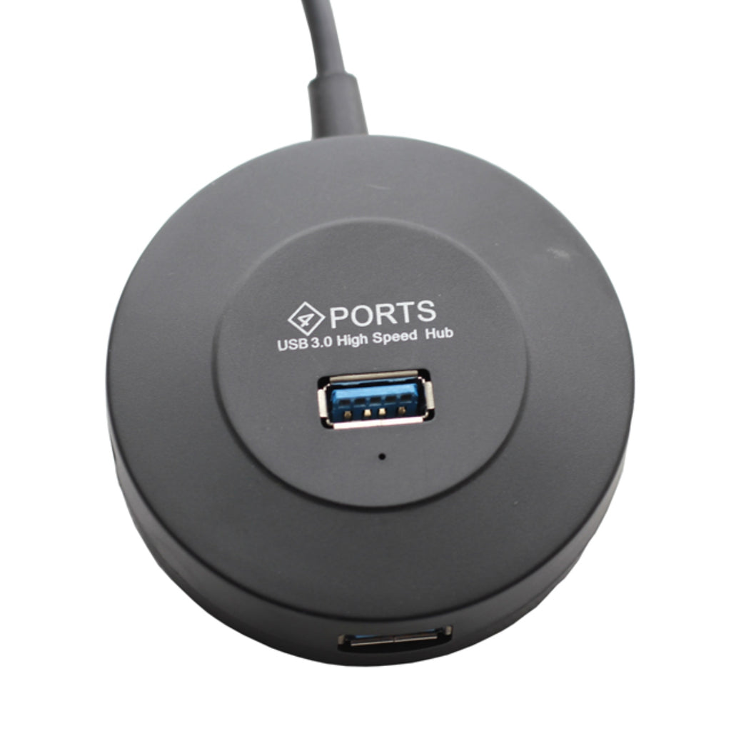 Hub 4 Puertos USB 3.0 5Gbps Cable 30 cm Redondo Delgado S0580