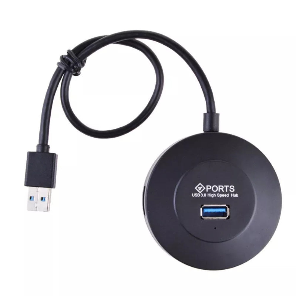 Hub 4 Puertos USB 3.0 5Gbps Cable 30 cm Redondo Delgado S0580