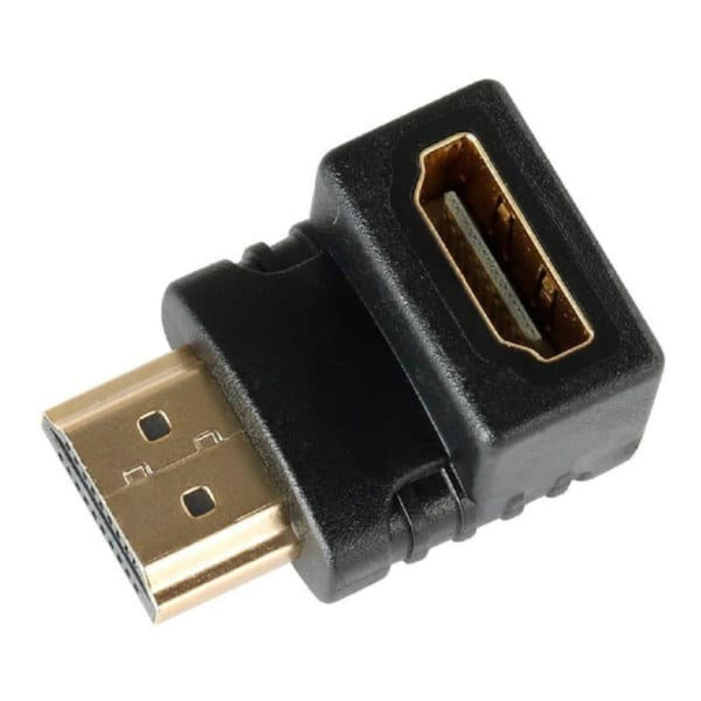 Adaptador Union HDMI Macho a HDMI Hembra Acople 1080p Codo S0631