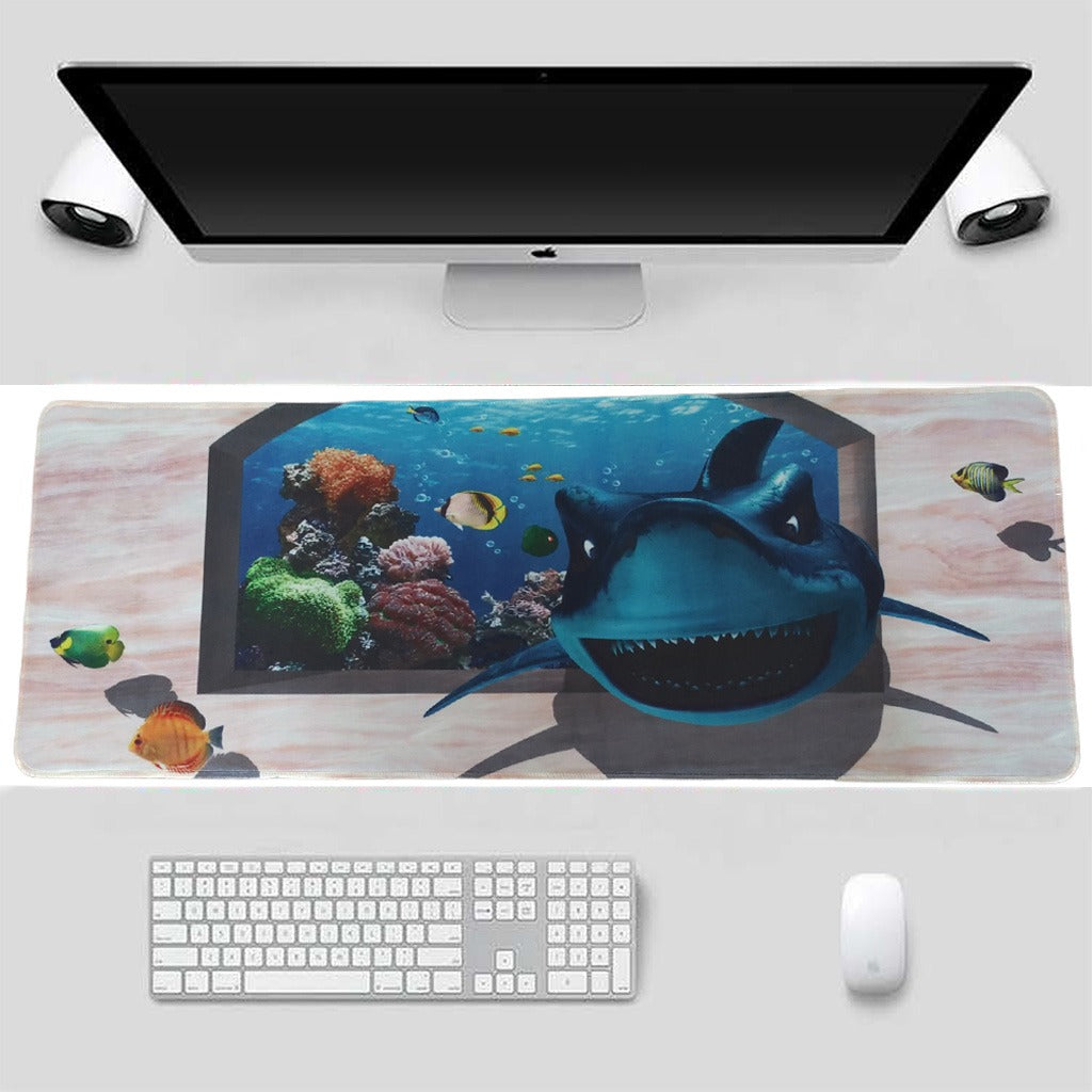 Mouse pad Base Escritorio Extra Large 30x80cm Computador Tiburon S0649-58