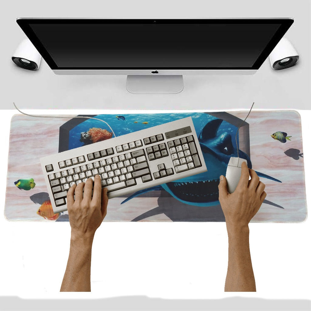 Mouse pad Base Escritorio Extra Large 30x80cm Computador Tiburon S0649-58