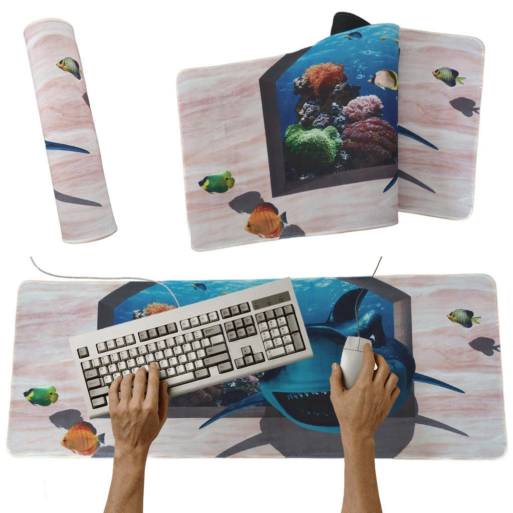 Mouse pad Base Escritorio Extra Large 30x80cm Computador Tiburon S0649-58
