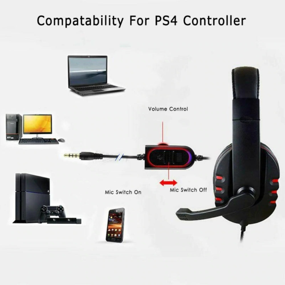 Audífonos Gamer K5 Pro Diadema Micrófono Control Volumen S0653