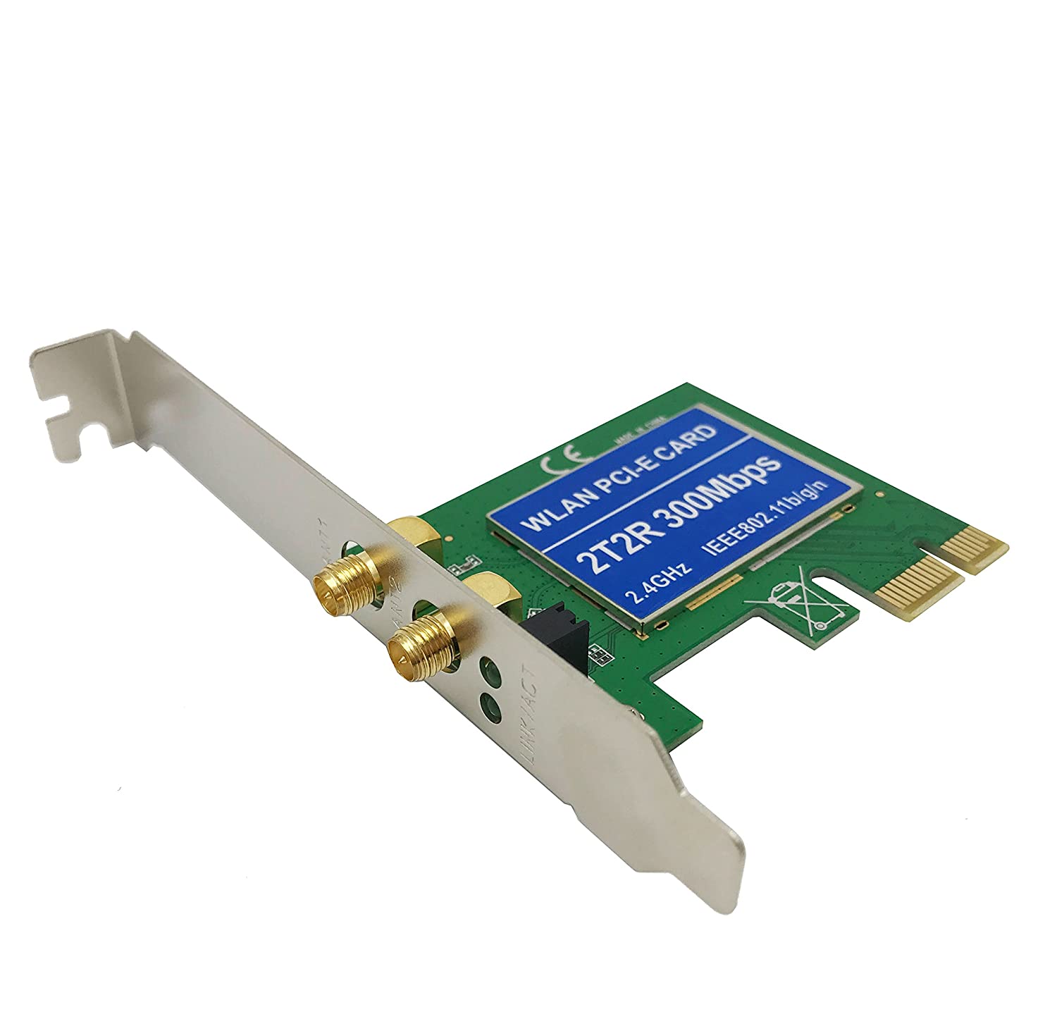 Tarjeta WIFI 2t2r WLAN Pci 300 Mbps 24Ghz LEEE80211 Antena S0665