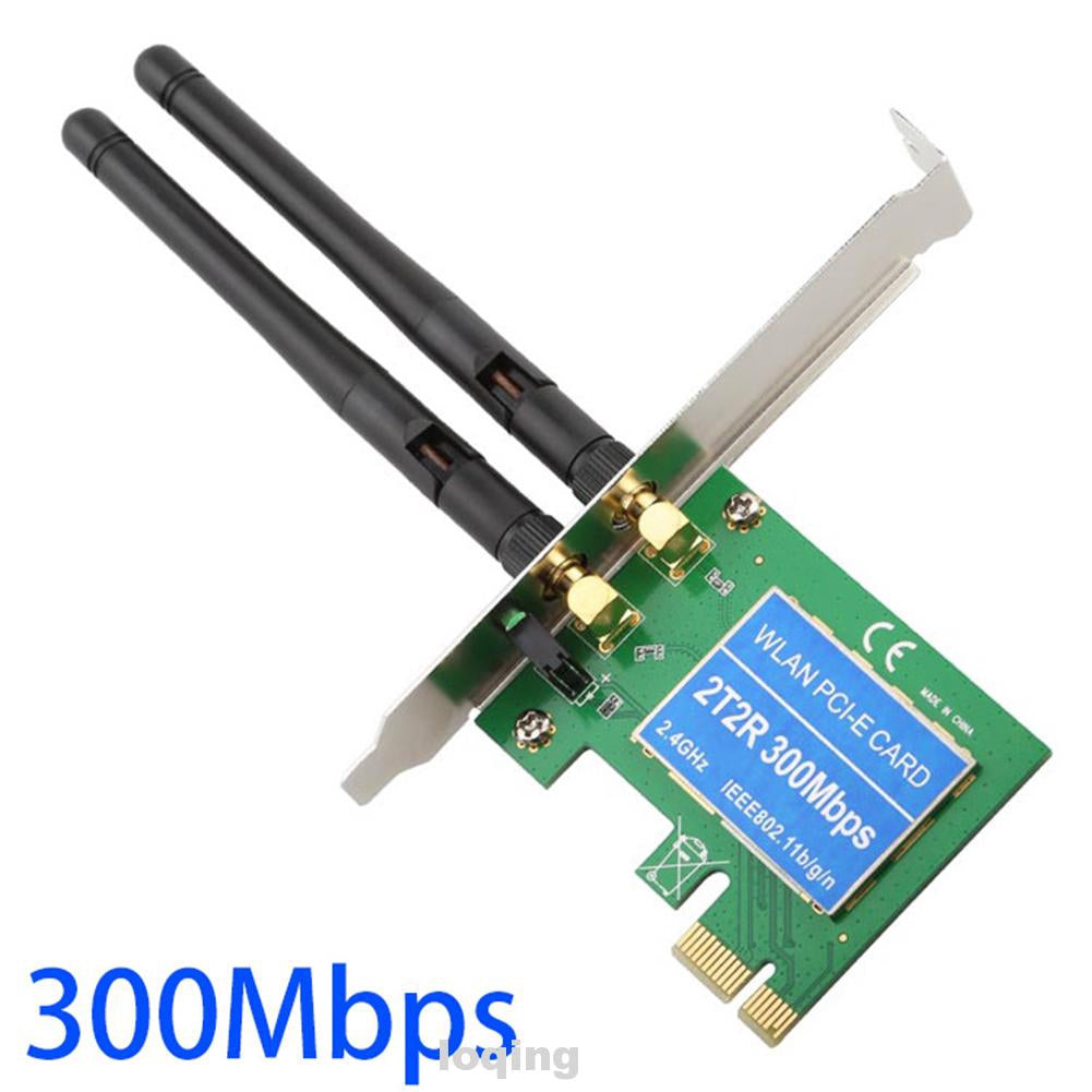 Tarjeta WIFI 2t2r WLAN Pci 300 Mbps 24Ghz LEEE80211 Antena S0665