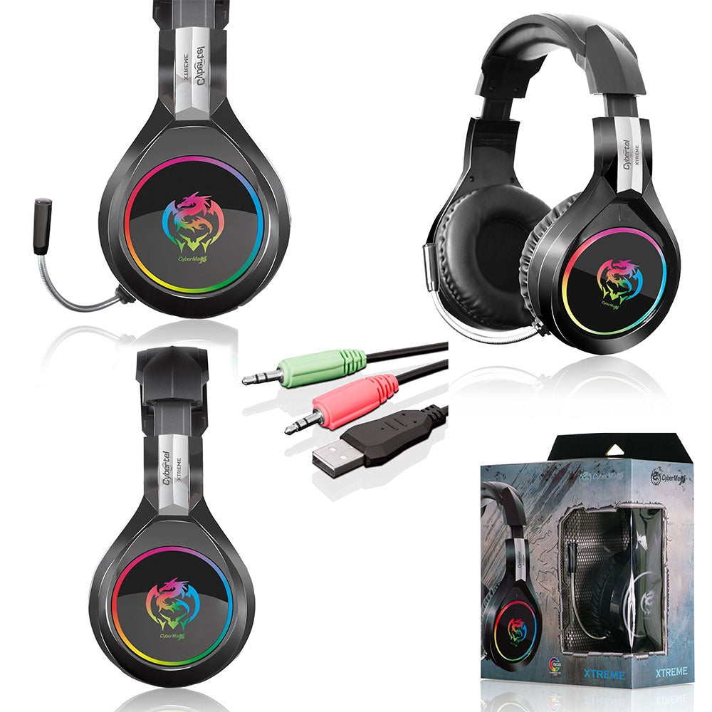 Audifonos Gamer Cybertel Xtreme con Microfono Flexible RGB S0672