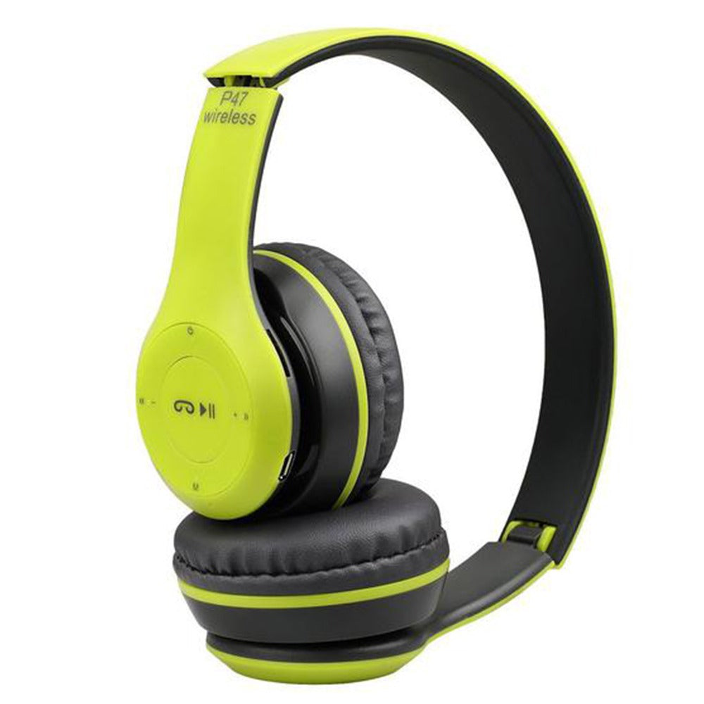 Audifonos 2 en 1 Inalámbricos y Cable Jack 3.5mm P47 5.0 Tf Verde S0674-4