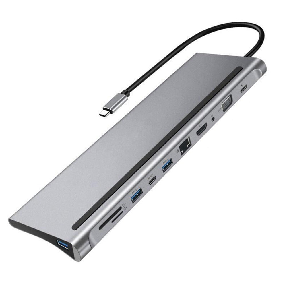 Adaptador Tipo C 11 en 1 Multiport HUB Estacion LAN HDMI VGA S0688
