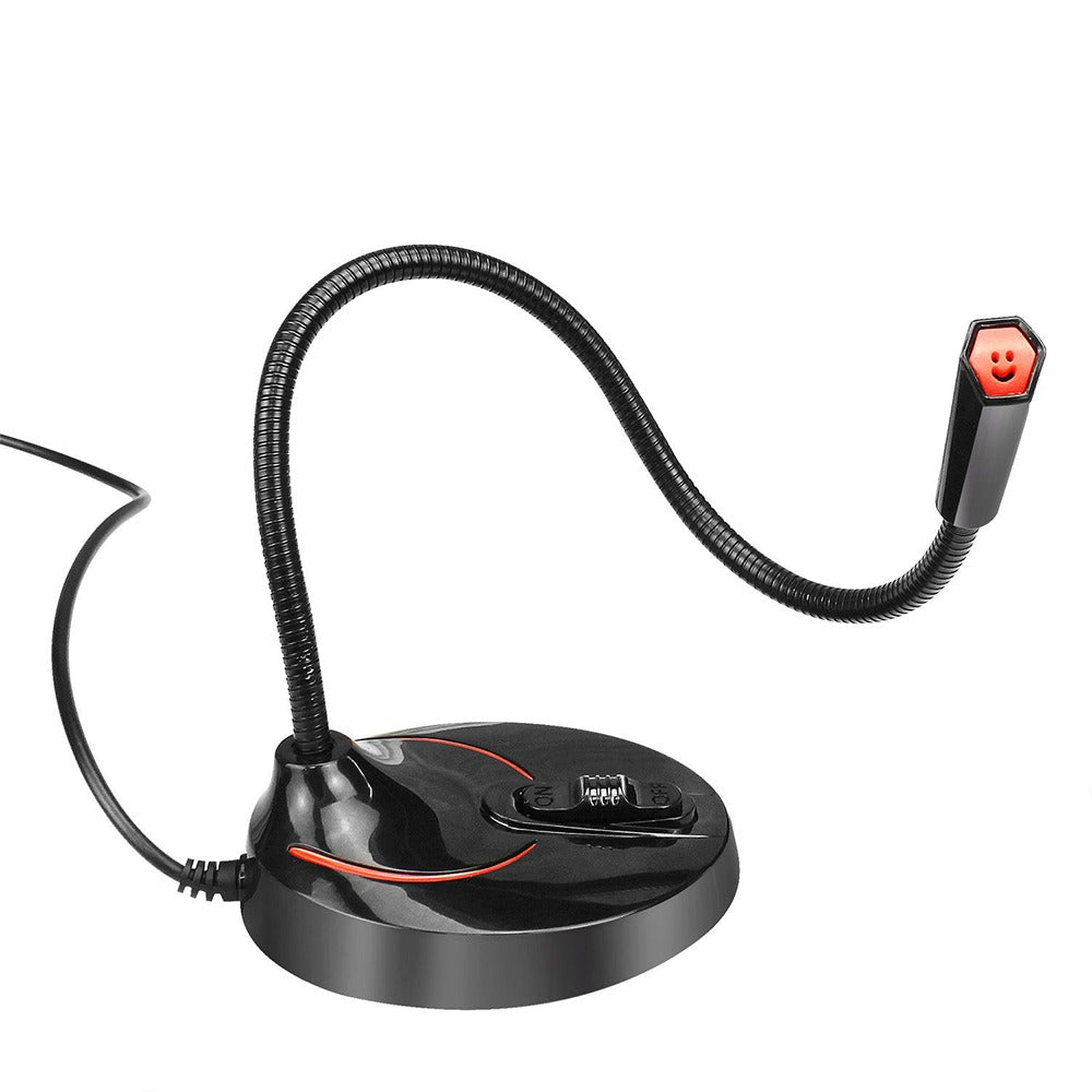 Micrófono USB Audio USB Unidireccional Mic Soporte para PC S0689