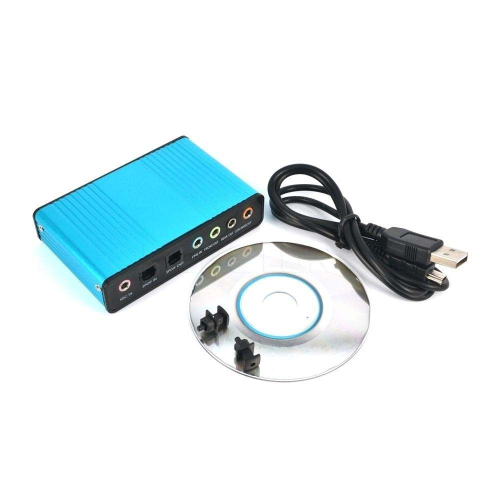 Tarjeta de Sonido Externa USB 5.1 Audio Micrófono 6 Canales S0698