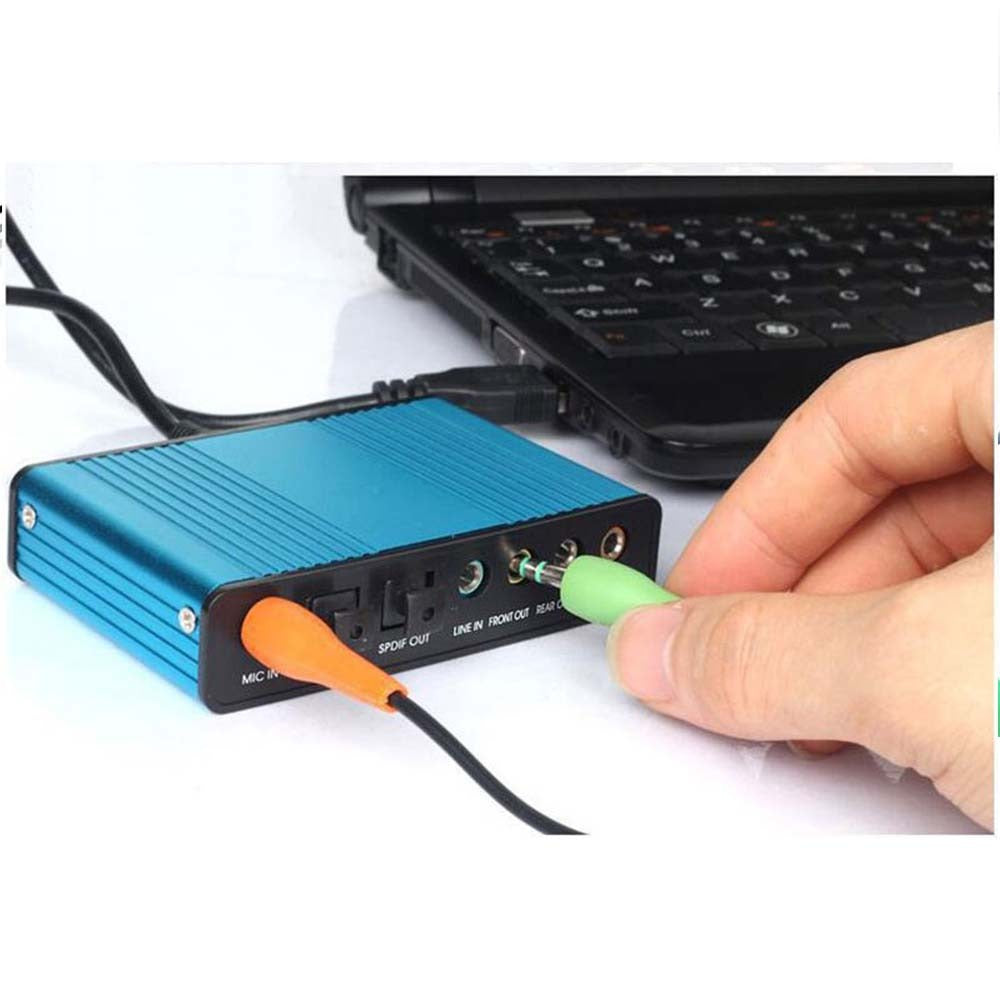 Tarjeta de Sonido Externa USB 5.1 Audio Micrófono 6 Canales S0698